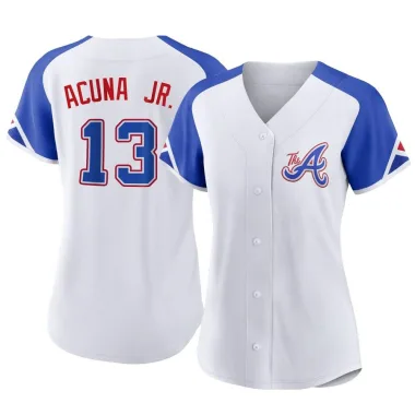 Ronald Acuna Jr. Women's Replica Atlanta Braves White 2023 City Connect Jersey